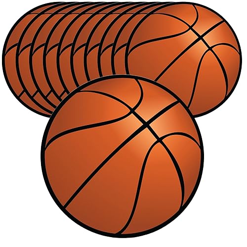 Basketball Paper Cutouts 50pcs | 5" Sports Ball Cut Outs