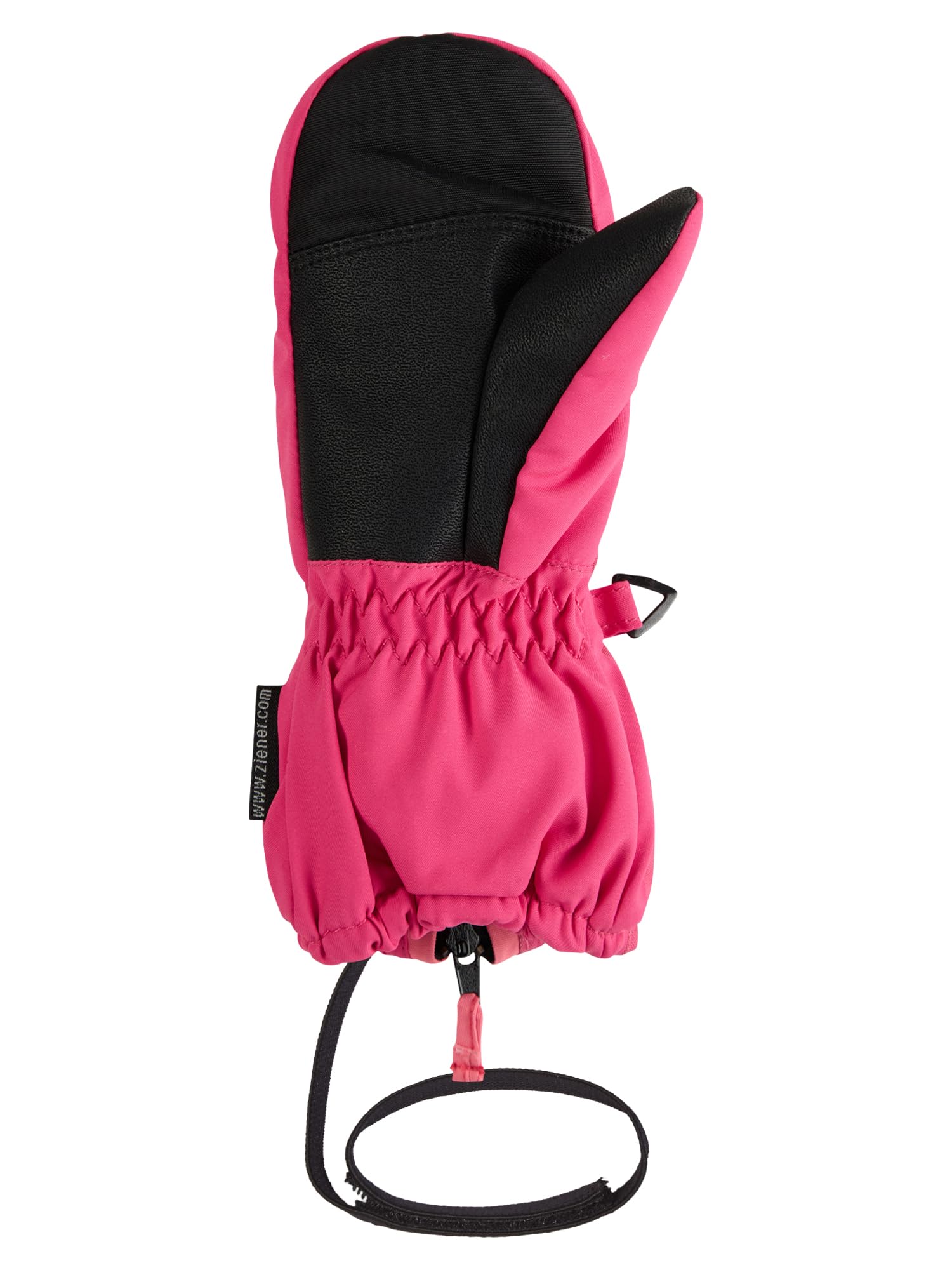 Ziener Langelo-z - Manopla de esquí para niños pequeños, Impermeable, puño Largo, Cremallera Larga, Rosa Pop, 4
