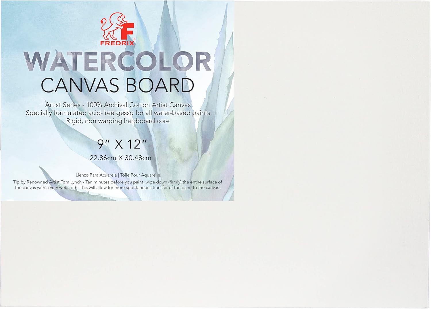 FREDRIX Artist Series Primed Watercolor Archival Canvas Board, 16" x 20"