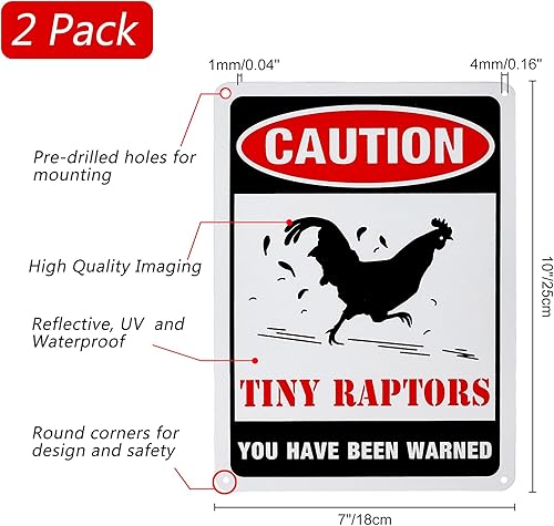 Miniatura 2 de GLOBLELAND Paquete de 2 letreros de aluminio para gallinero de cocina de granja, gallinero, decoración de gallina, gallinero, cuidado con el pollo,