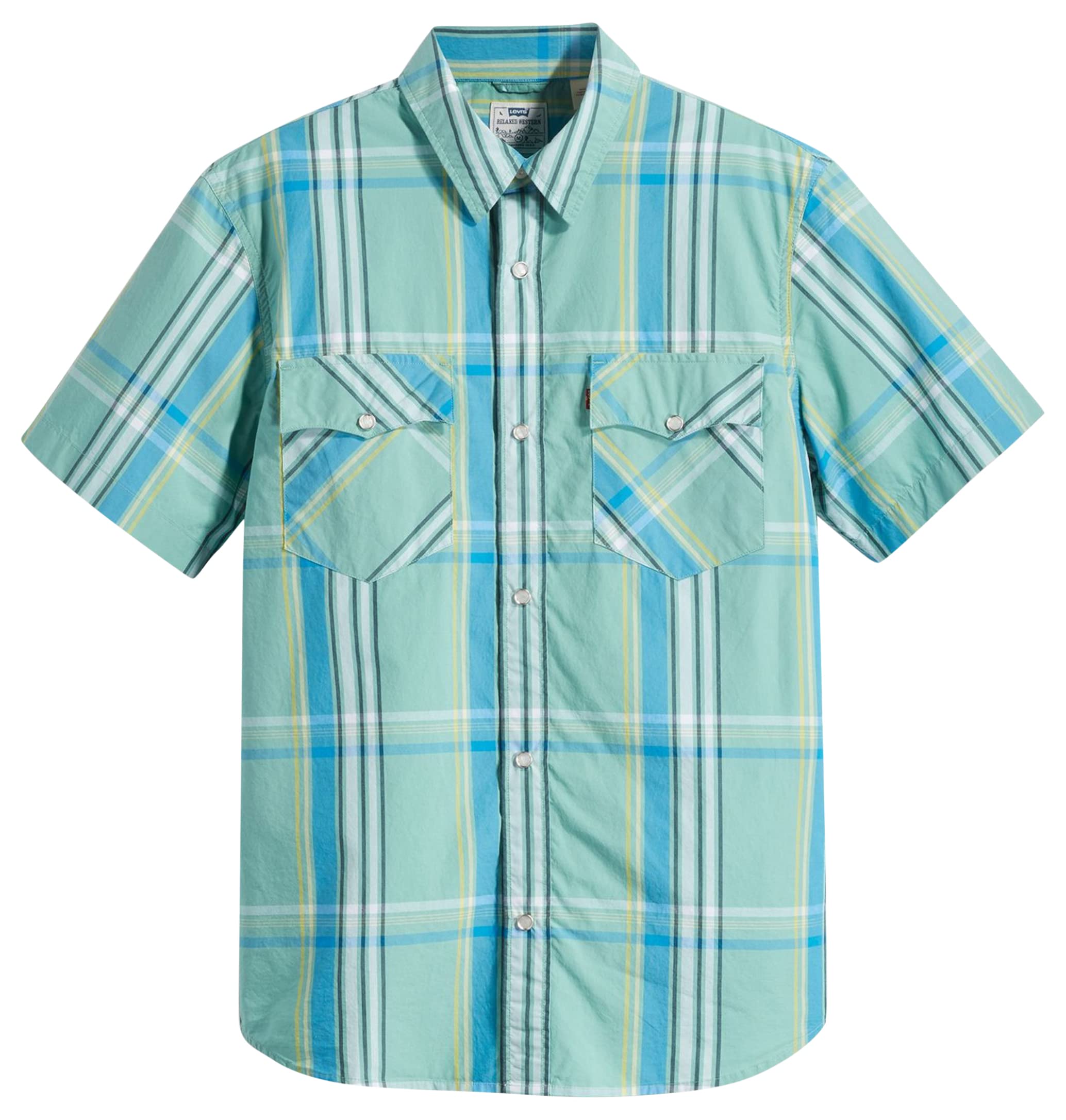Levi's Herren Ss Relaxed Fit Western Hemd, Waab Plaid Wasabi, XS