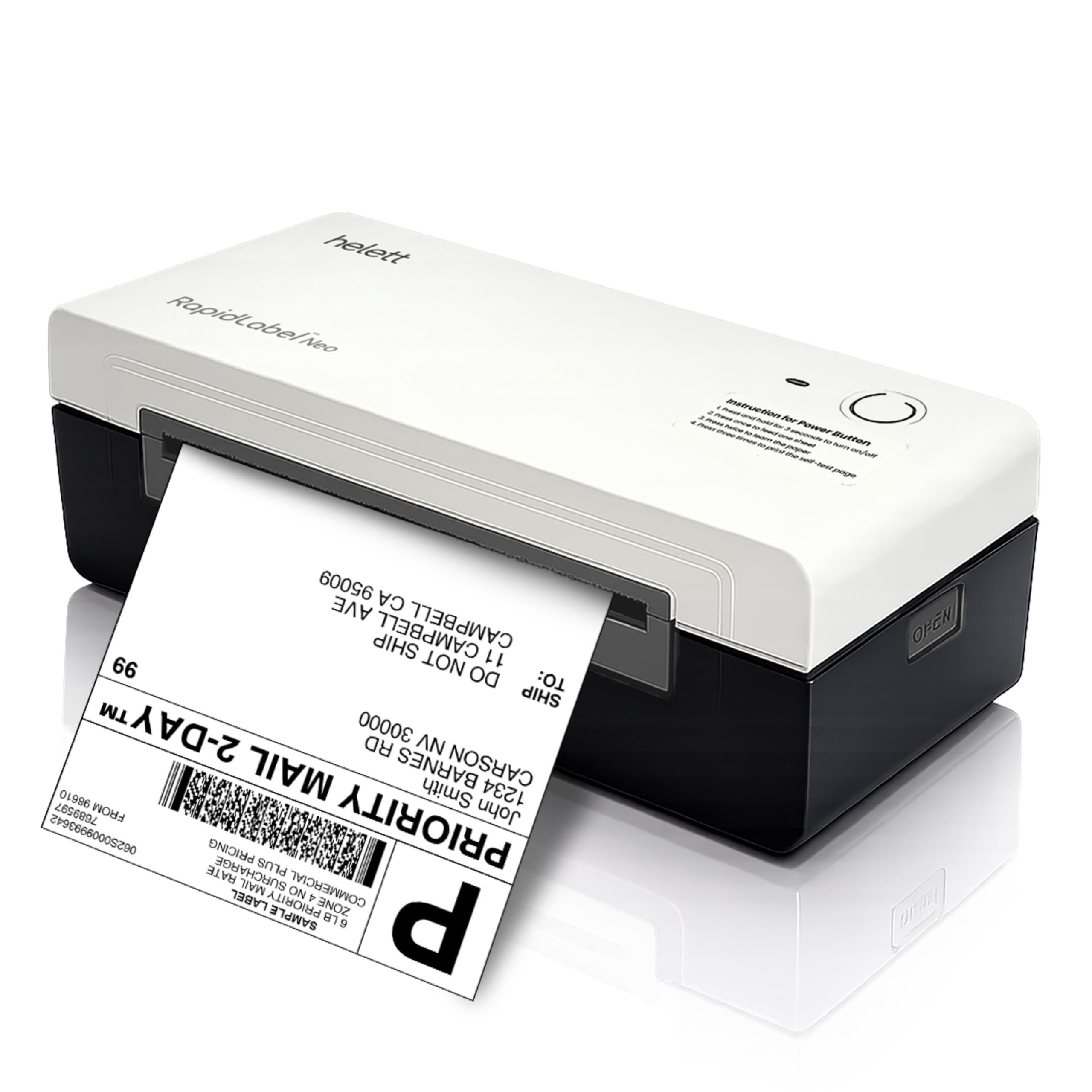 Helett H30C USB Direct Thermal Label Printer | 203 DP I Resolution | 46" Shipping Label Printer | 152 mm(6")/s Printing Speed | 32 Bit CPU |Compatible...