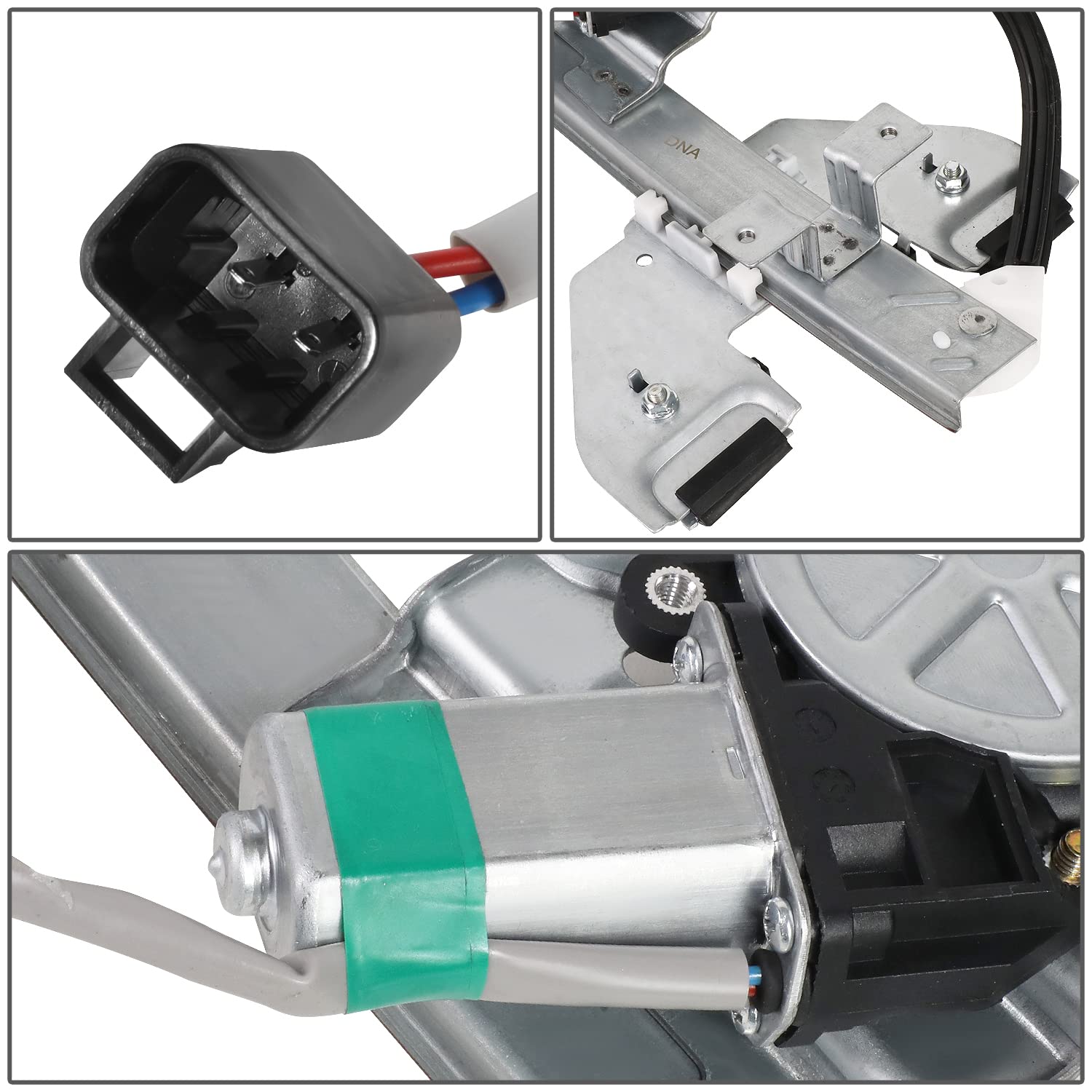 DNA MOTORING Manual Window Regulator - Front Right Passenger Side For 95-02 Chevy GMC C/K Pickup, Suburban