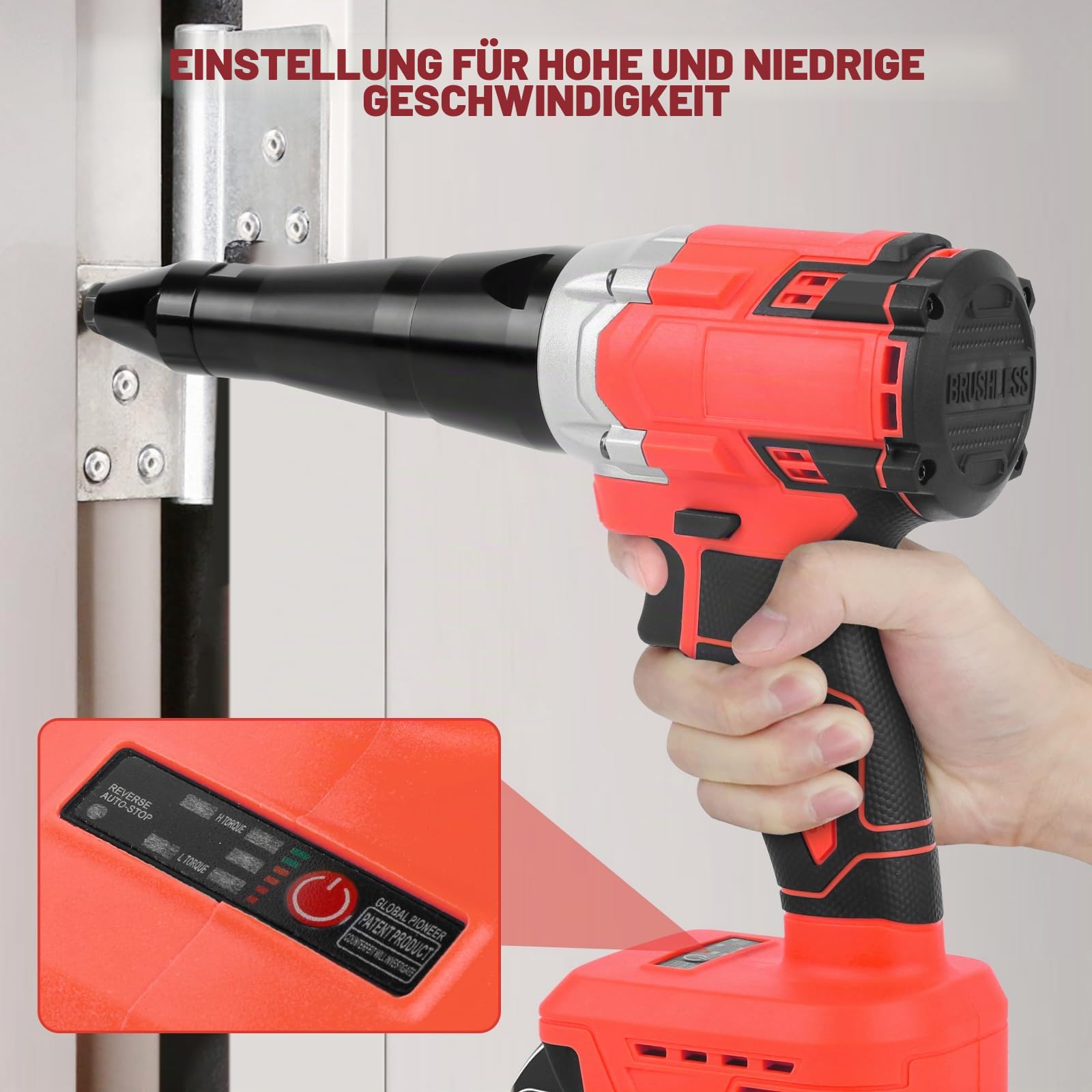 Akku Nietpistole kompatibel mit Milwaukee 18V Akku (ohne Batterie)