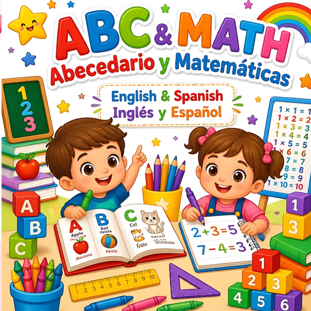 ABC & MATH / Abecedario y Matemáticas: English & Spanish / Inglés y Español