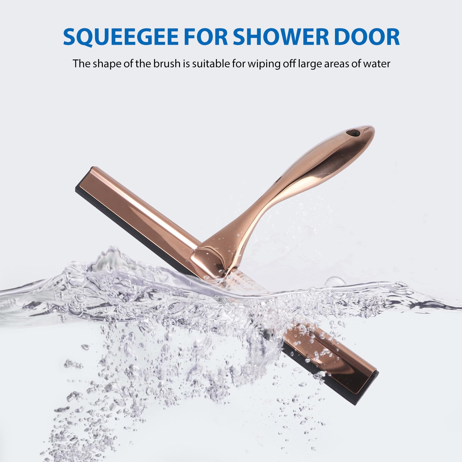 Limpiador Multiusos Mango Corto de Acero Inoxidable para Limpieza Eficaz Raspador Resistente para Ventanas y Mamparas de Baño y Cocina