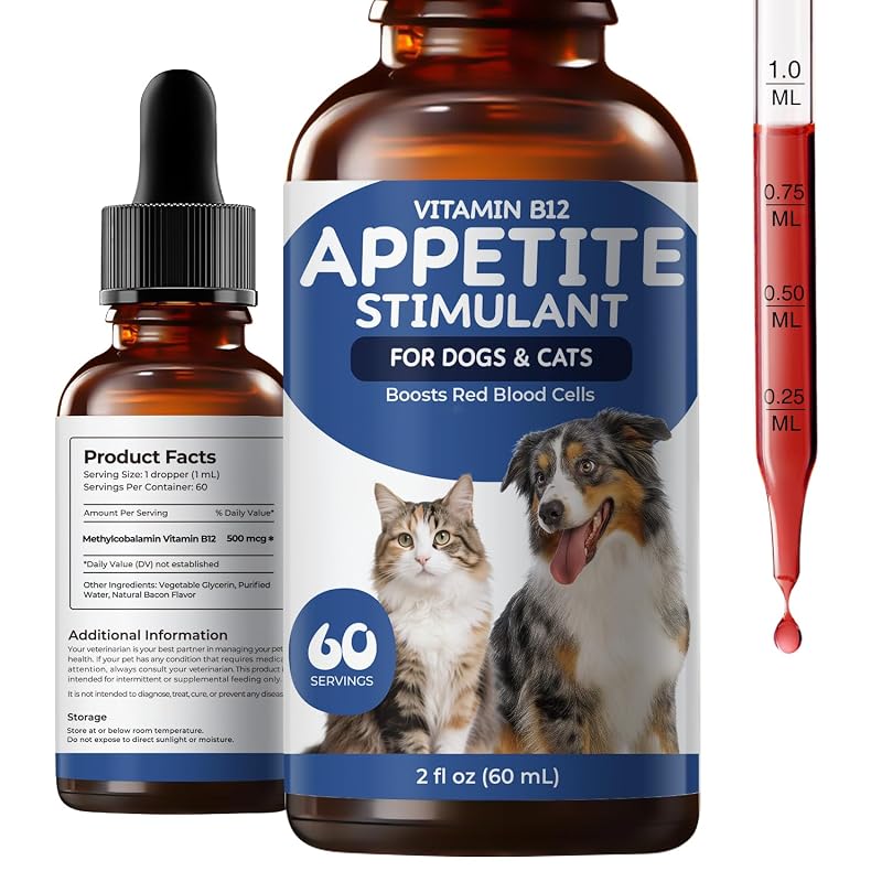 Gotas de Vitamina B12 para Cães e Gatos com Metilcobalamina Homibabis, 60 mL