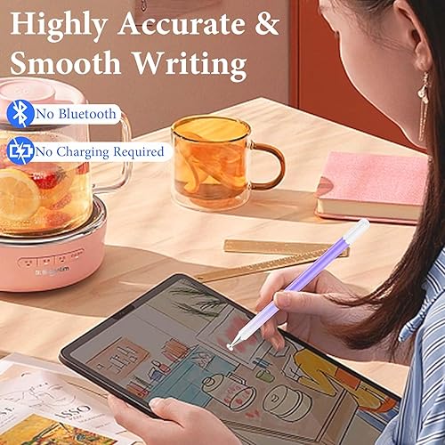 Miniatura 3 de Luntak Bolígrafos para pantallas táctiles (2 unidades), disco magnético de alta precisión, lápiz digital universal para iPad, iPad 2 en 1,