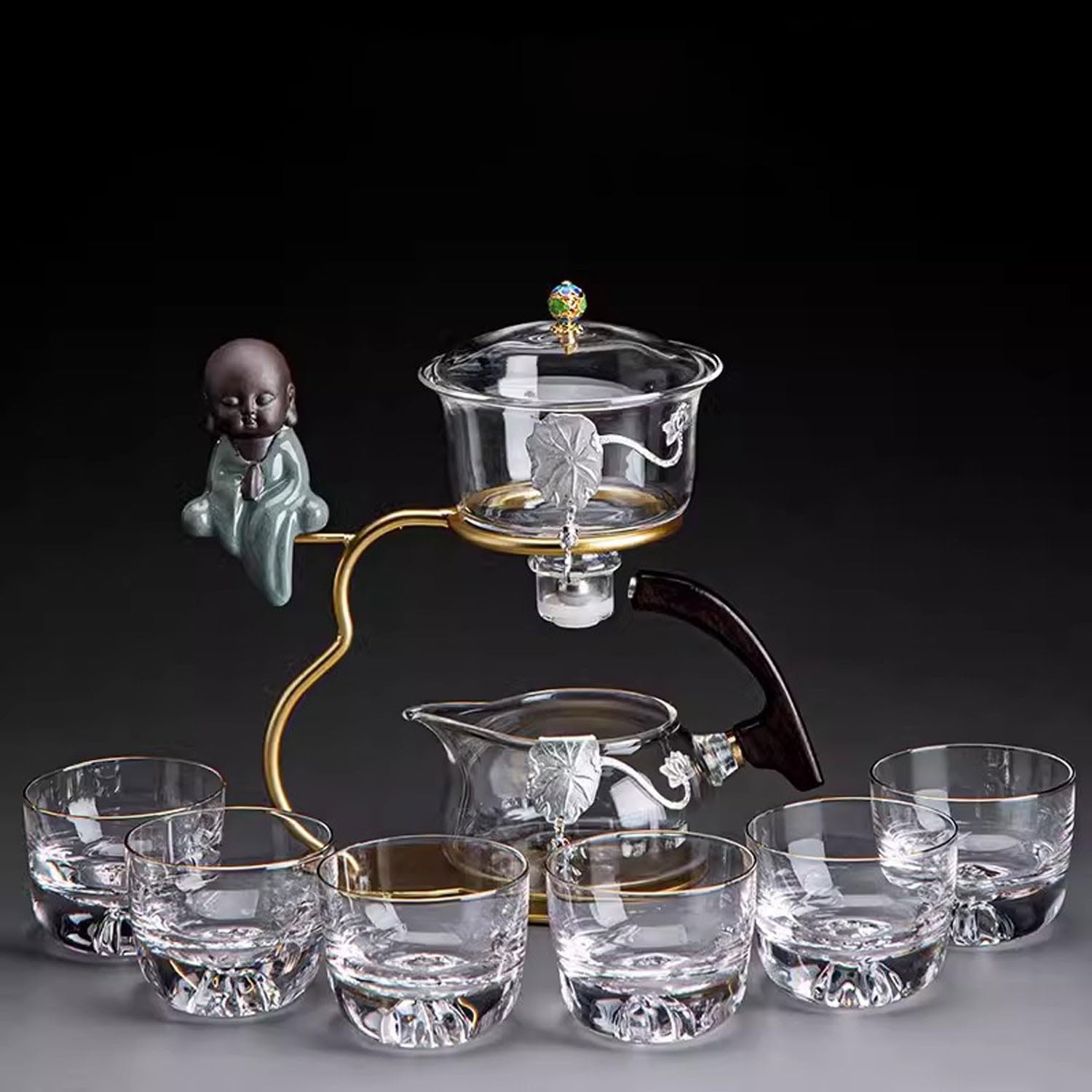 teekanne mit stövchen Matcha Tee Set Kungfu-Teeset, automatisches Teezubereitungsartefakt für den Haushalt(Color:5,Size:)