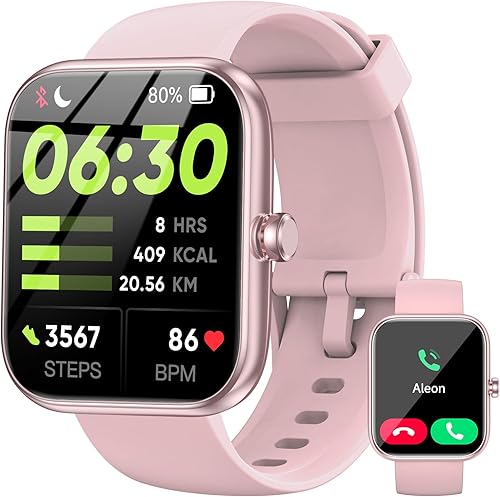 Reloj inteligente para hombres y mujeres, rastreador de fitness HD de 1.83 pulgadas con llamadas Bluetooth, frecuencia cardíaca, monitoreo del