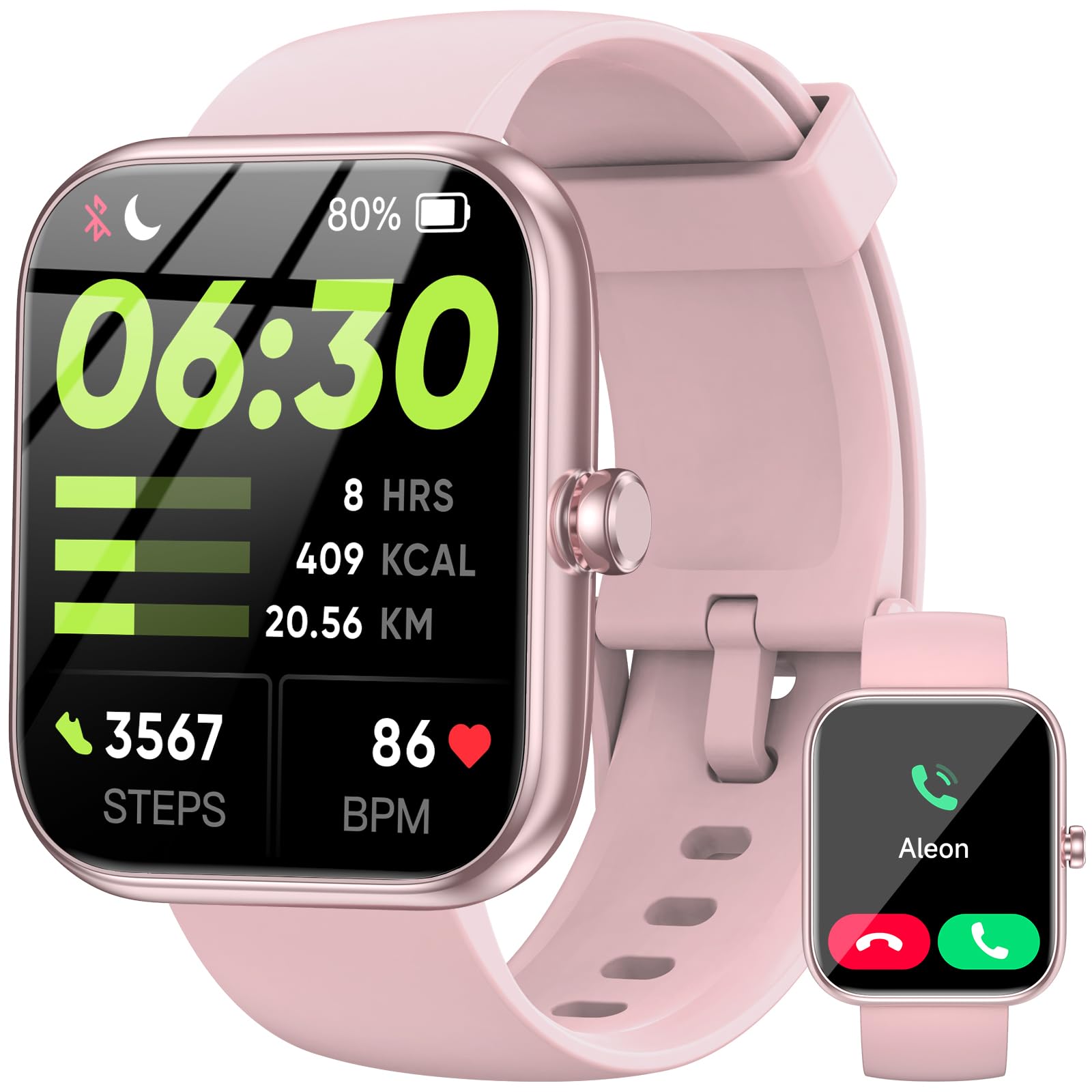 Smart Watch, Alexa Built-in Voice Assistant, 1.83" HD Touchscreen (Answer/Make Call), IP68 Waterproof, 120+ Sport Modes for Fitness Tracker, 24/7 Heart Rate &amp; Sleep Monitor for iPhone Android iOS