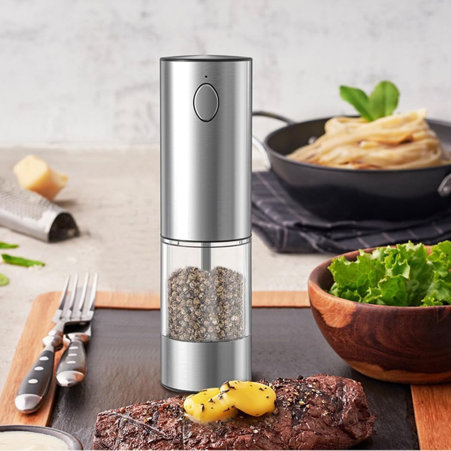 Rechargeable Grinder Salt Grinding Devices with Function and Effective Rechargeable Power Supply Electric Seasoning Mill Tool