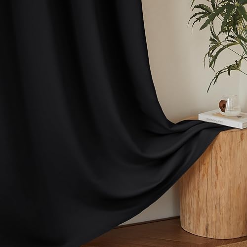 Miniatura 20 de KGORGE - Cortinas opacas grises para dormitorio 2 paneles, 42 x 63 pulgadas con ojales, cortinas de oscurecimiento de habitación con aislamiento