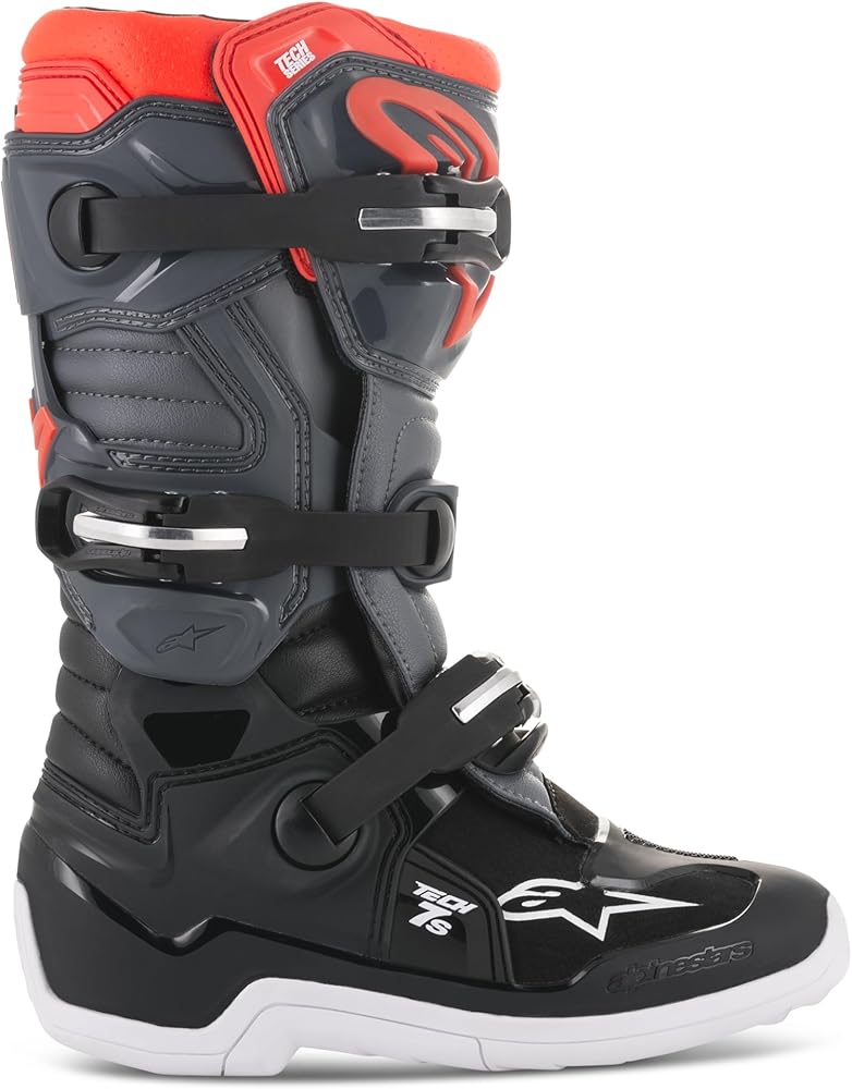 Amazon.com: Alpinestars Unisex-Adult Youth Tech 7S Boots Grey/Red