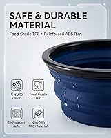 Vista 5 de Cuencos plegables para perros para viajes, paquete de 2 cuencos de agua portátiles para perros, gatos y mascotas, plato plegable para regar