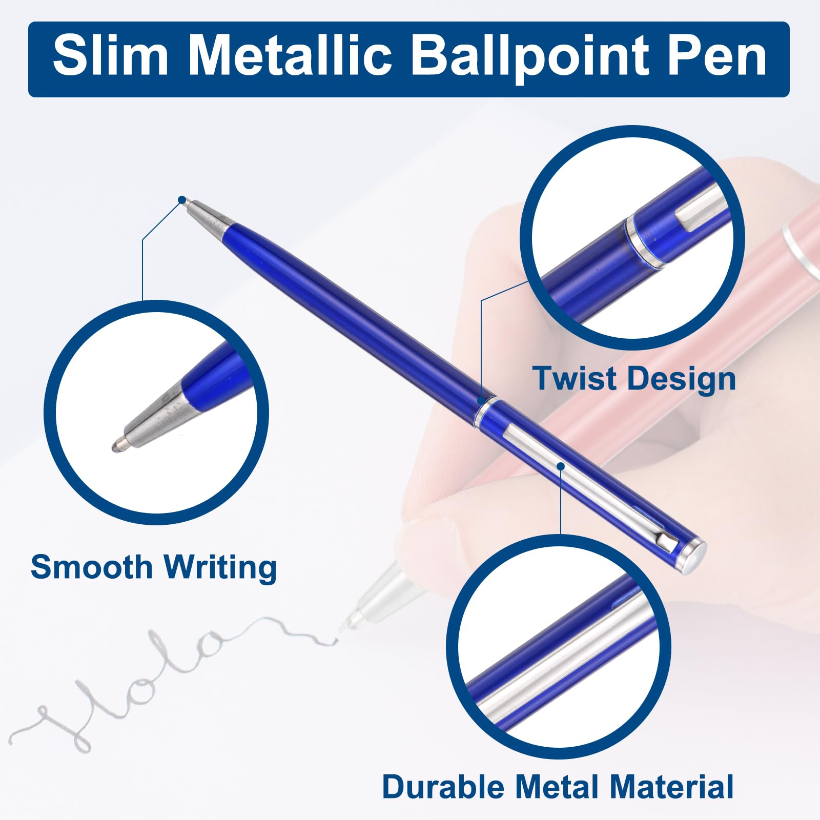 PATIKIL Slim Metallic Ballpoint Pen - Image 3
