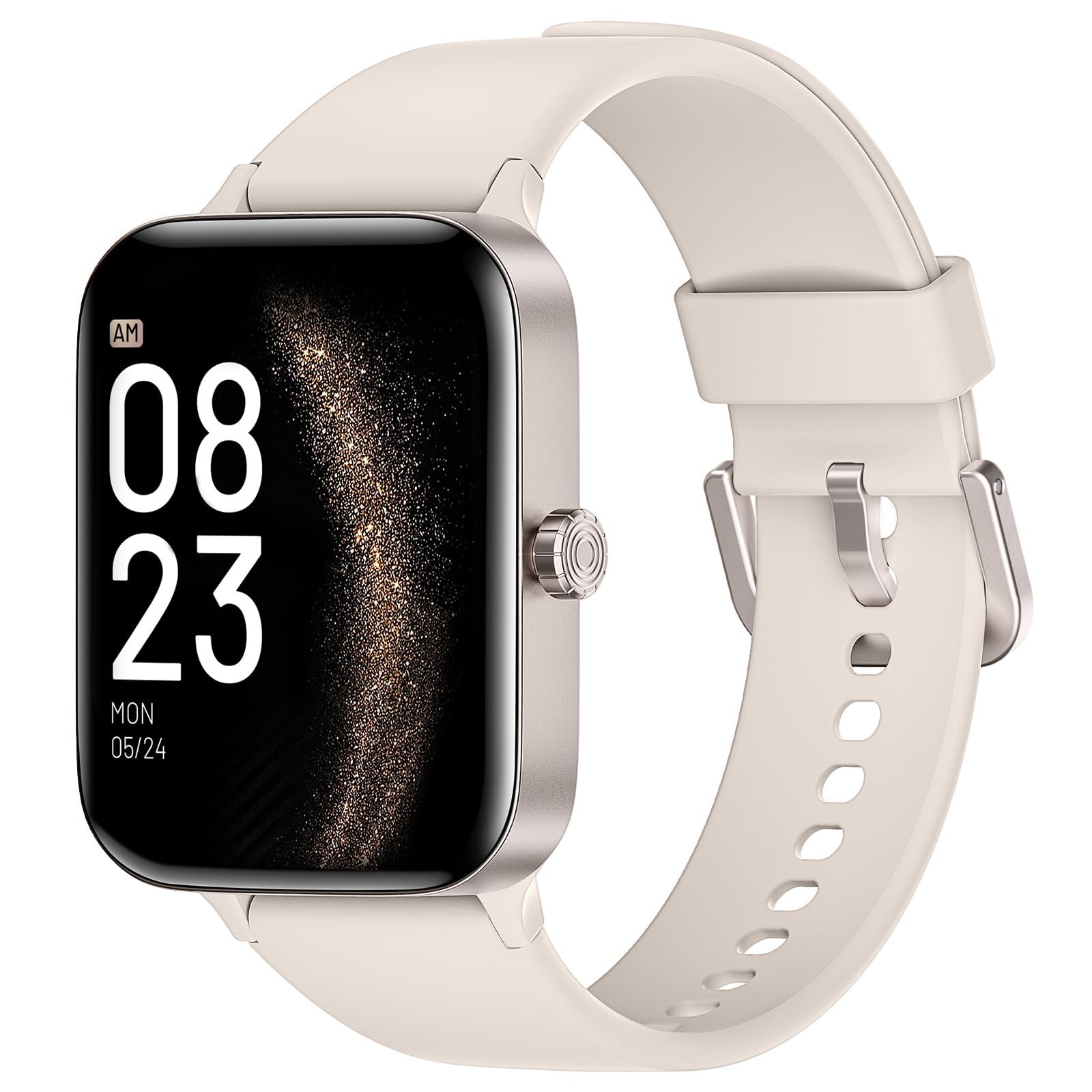 KIUVKAS Smartwatch Uomo Donna, 1.95" Full Touch Screen Smartwatch con Effettua/Risposta Chiamate, Fitness Tracker con Pressione Sanguigna e Monitor Sonno, 140+ Sport Step Counter per Android iOS