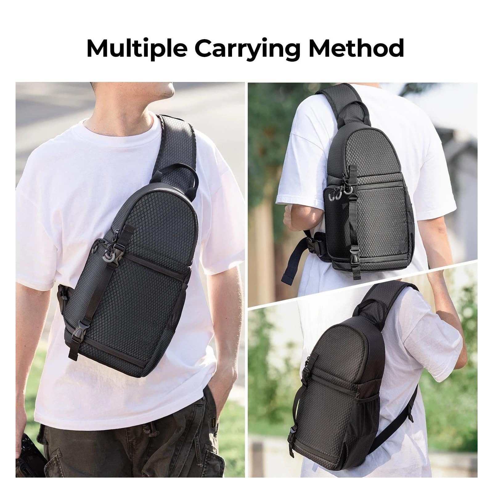 Sac à dos pour appareil photo sac à dos étanche 10 L pour appareil photo DSLR/SLR(Iron Grey)