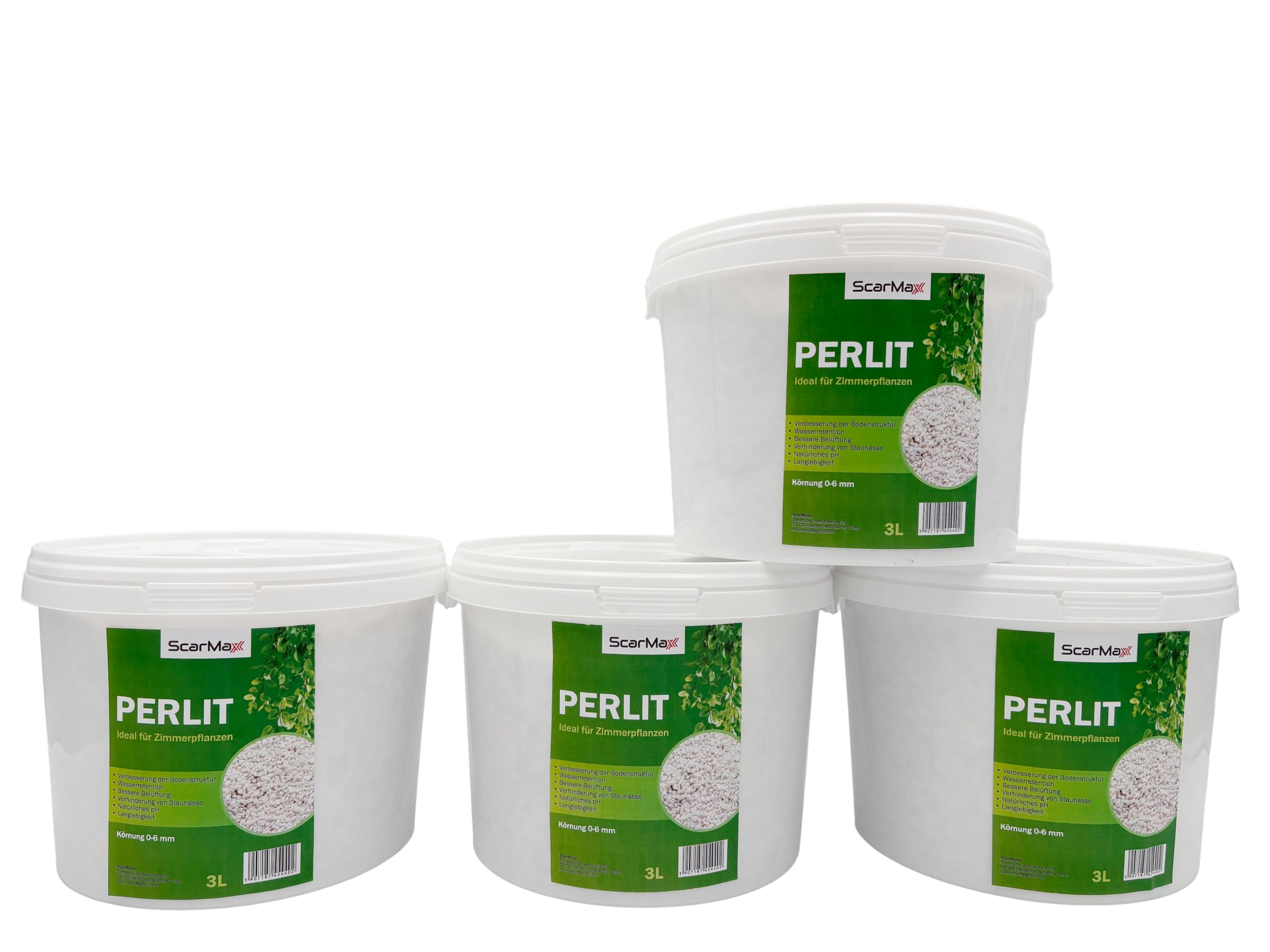 ScarMaxx - Perlite für Pflanzen 12L, Garten-Perlit Körnung 0-6 mm, Verbessert die Wasserdrainage, Expandierte Perlite, dient zur Wasserspeicherung, Bewurzelung oder Anzucht