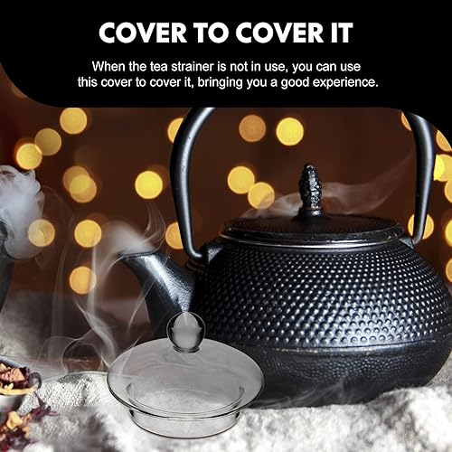 Miniatura 5 de Reemplazo de la tapa de la tetera de vidrio: Tapa de tetera de vidrio, cubierta de hervidor de agua, hojas sueltas que florecen para tetera tapas