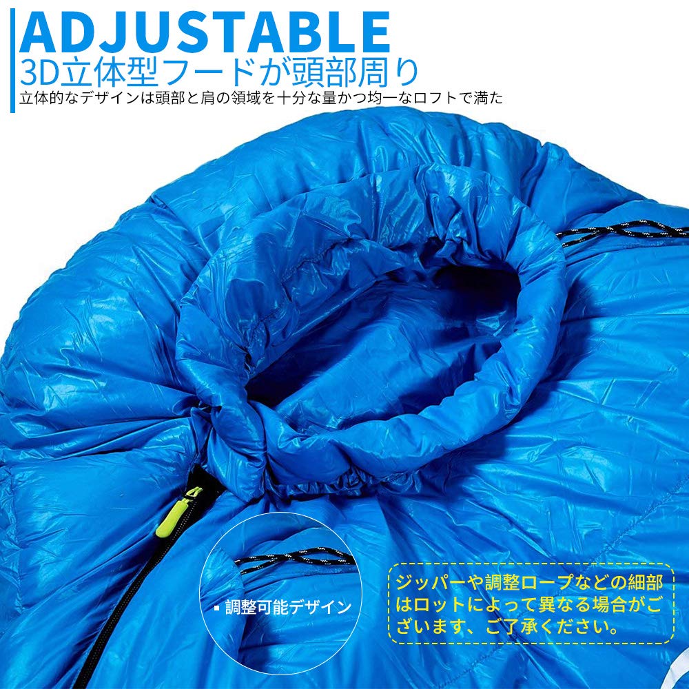 SOOMLOOM 寝袋 650FP 羽毛800g Soomloom 寝袋 マミー型 シュラフ 耐寒温度-20℃ 高級ダウン650FP