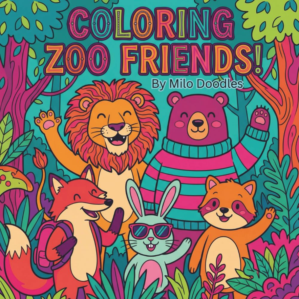 Coloring Zoo Friends: Simple and Cute Coloring Book