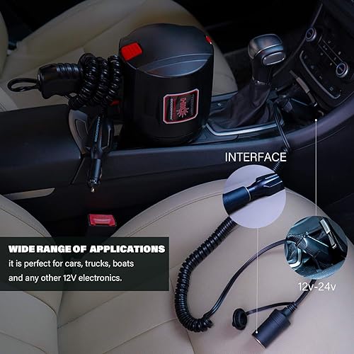 Miniatura 6 de GOODSMANN HID - Foco de barco de 12 V CC con cable de extensión para encendedor de cigarrillos de coche de 10 pies