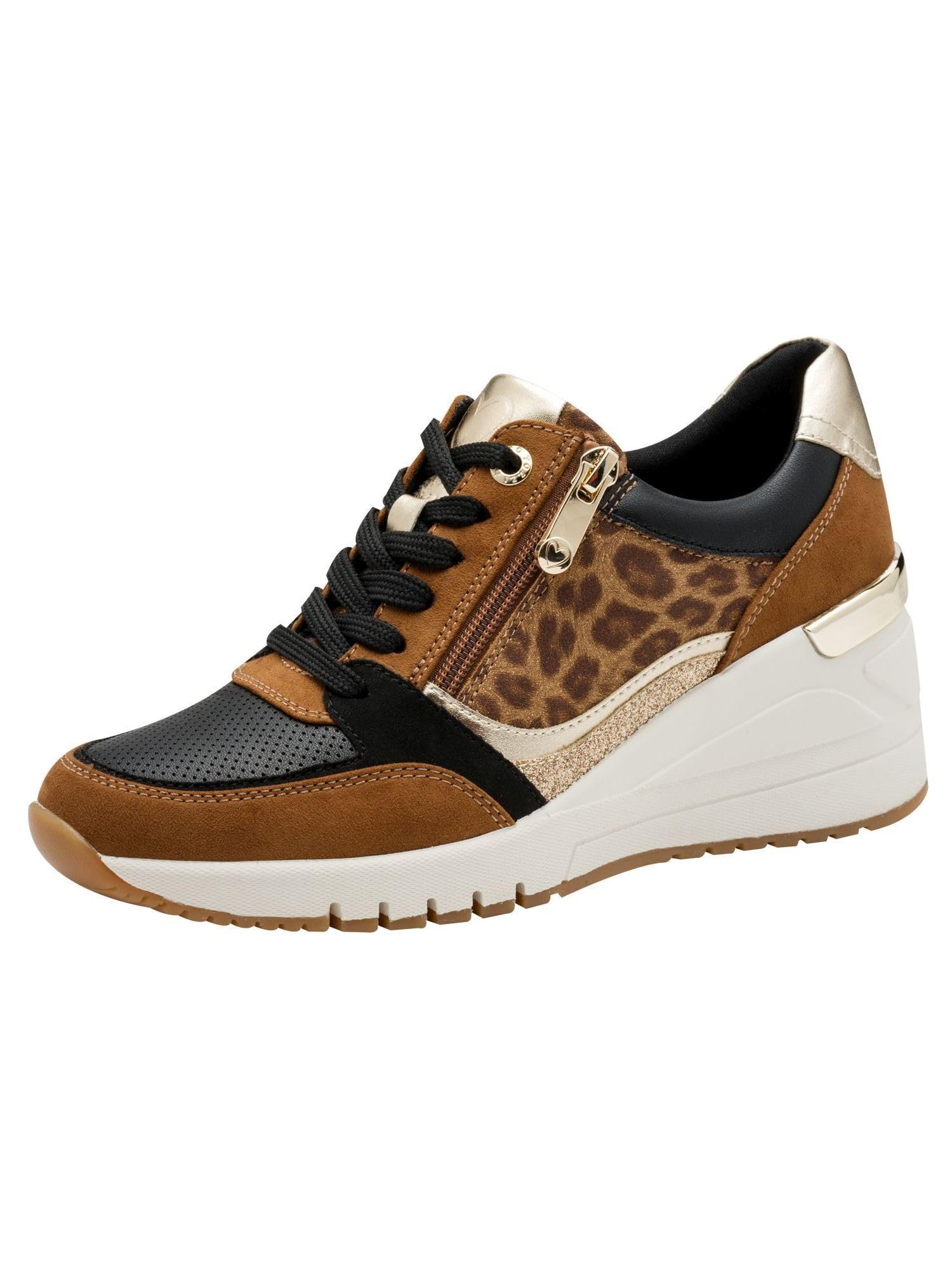 MARCO TOZZI Women's 2-23765-45 Trainers, Nut Comb, 8 UK