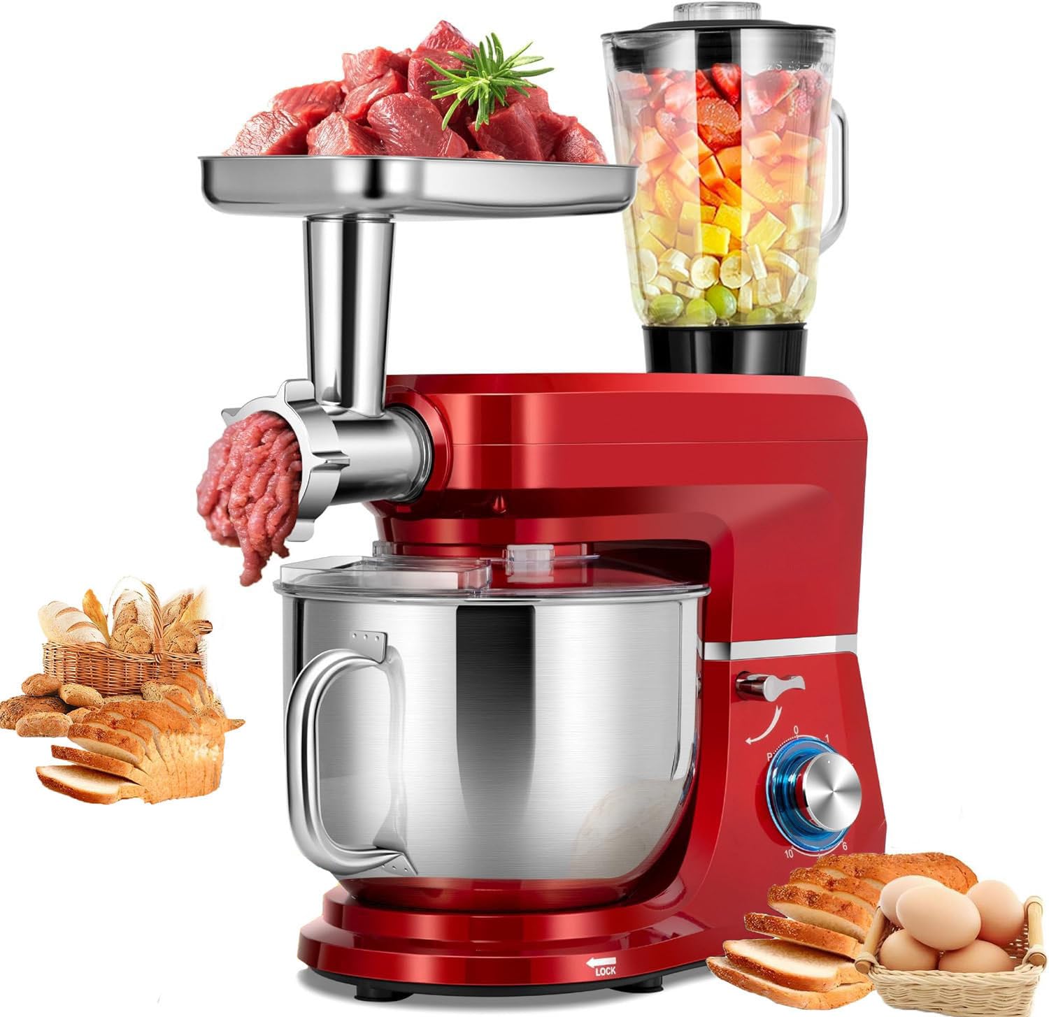 Robot Pâtissier Multifonction pour Cuisine Maison et Jus de Fruits Frais