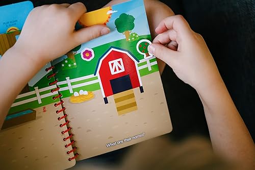 Miniatura 4 de Chuckle & Roar - Libro de calcomanías reutilizables Granja - Artes y manualidades - Ideal para niños pequeños - Duradero y fácil para viajar - A