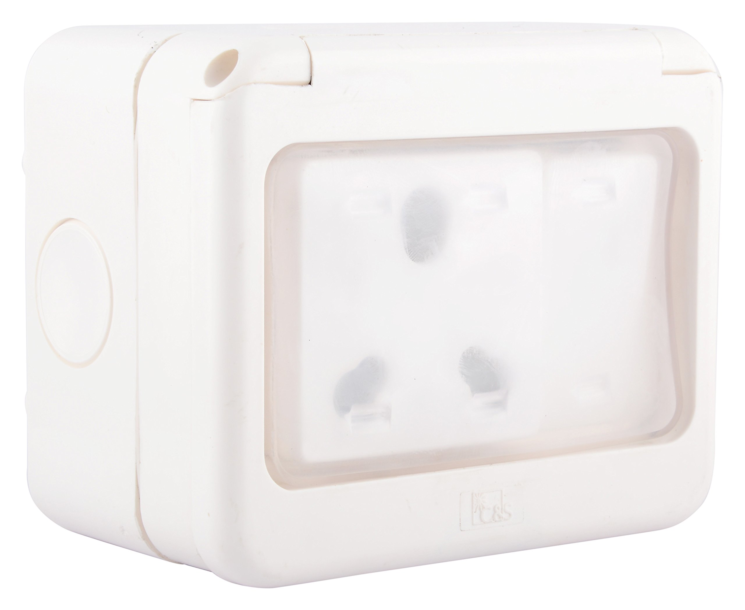 C&S Electric 250 V Switch Socket (White)