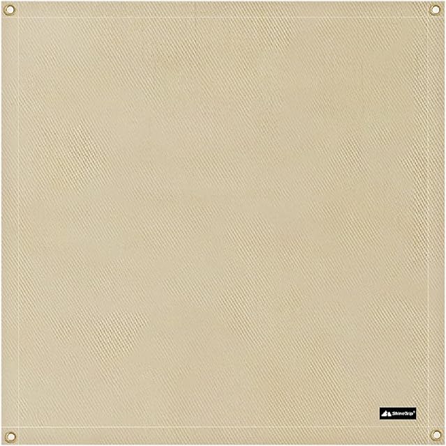 TRIWONDER Fiberglass Fire Proof Cloth Fire Pit Mat Welding Blanket Flame Retardant Cloth Fireproof Mat High Temperature Resistant Pad for Picnic BBQ Camping (50 x 50 cm, Beige)