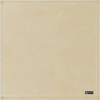 TRIWONDER Fireproof Mat Fire Blanket Fire Pit Mat Under The Grill Protective Deck Patio Grass BBQ Fiberglass Gas Grill Mat Plumber's Pad Oil Pad Fire Retardant Blanket (Beige, 39.4" x 39.4")