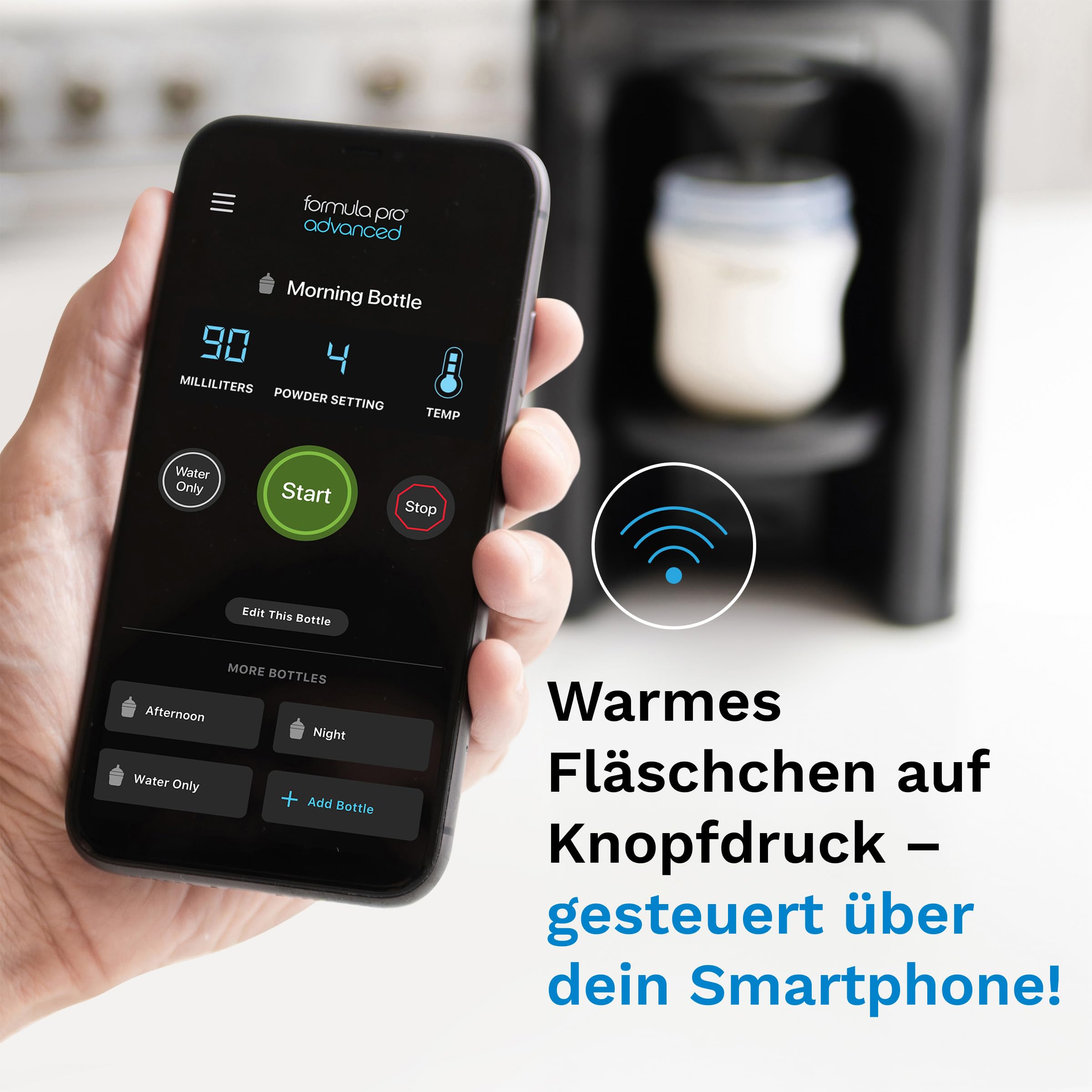Baby Brezza Formula Pro WiFi & Bottle Washer Pro Bundle Schwarz Set | Mischt Milchpulver & Wasser per App, wäscht, sterilisiert & trocknet Flaschen automatisch – Premium-Bundle