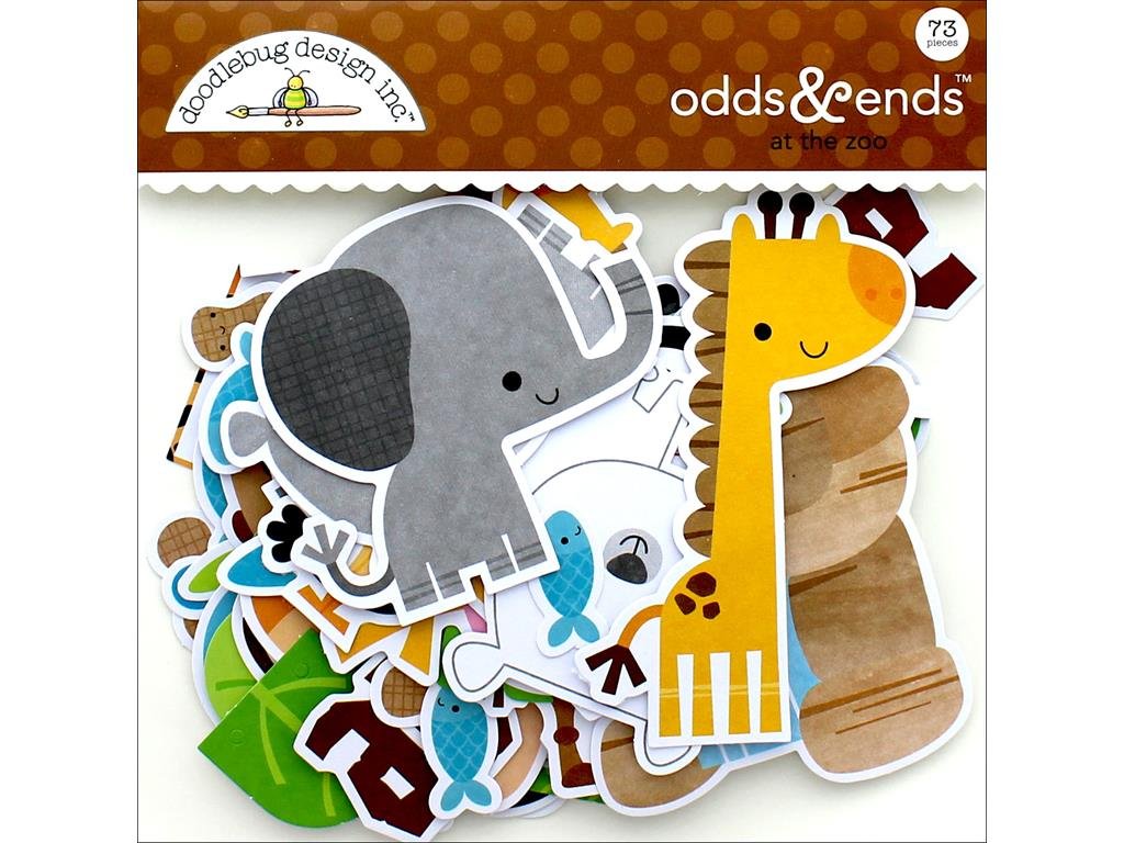 Doodlebug 5600 At the Zoo Odds and Ends Die-Cut Cardstock Ephemera 73/PKG
