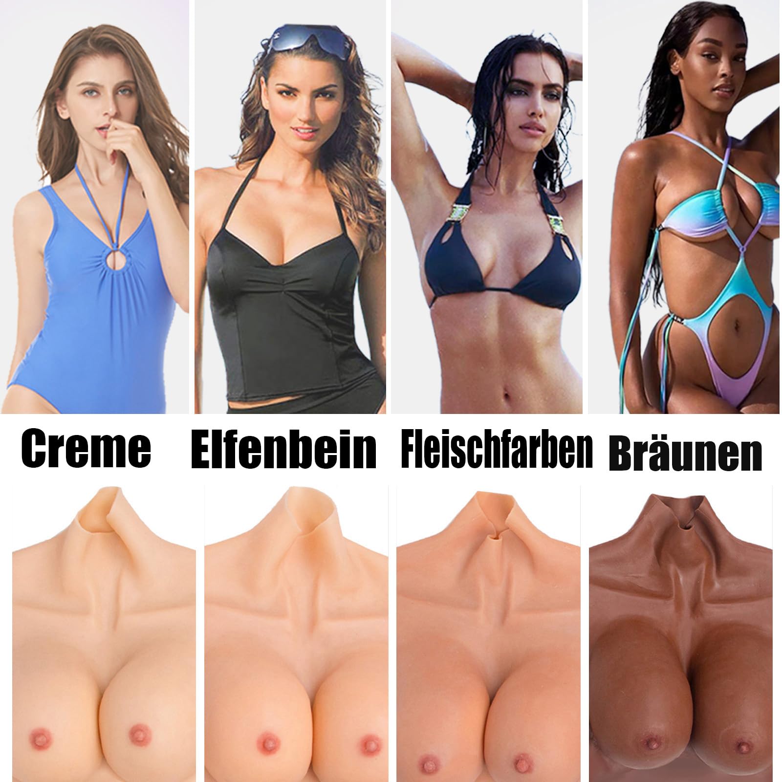 Body in silicone Body integrale Coppa C-G Body finto Body in silicone Darg per crossdresser transgender Dargqueen