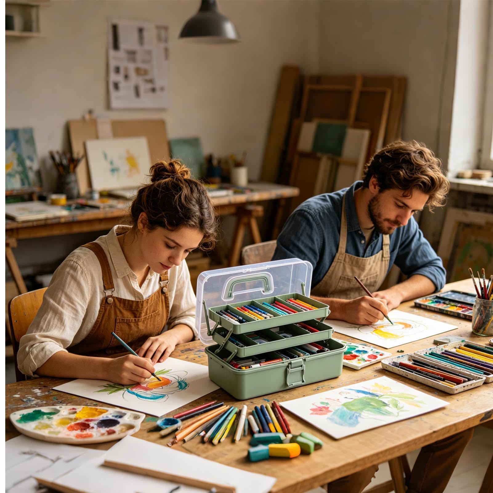 Organizzatore di scatole per il libero creativo scatola di utilità a 3 livelli | Organizer per dispense, garage, ufficio, dormitorio, scuola, armadio, cha