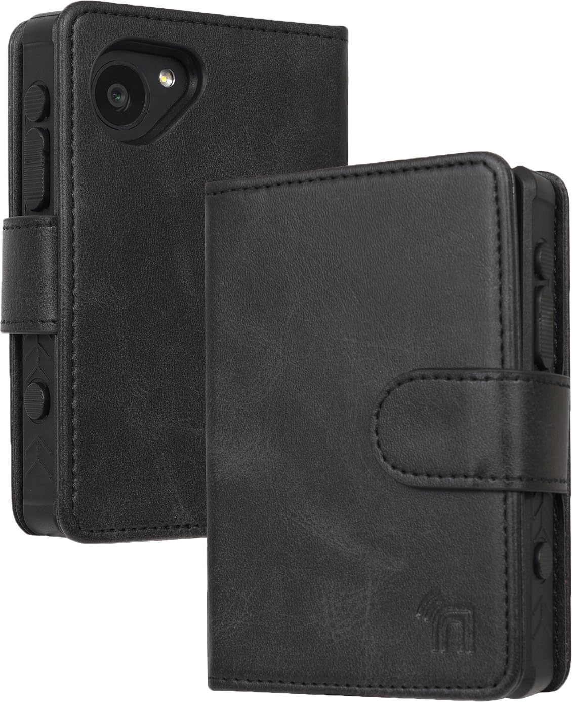 Nakedcellphone Combo de funda y cartera para Light Phone III, funda resistente (compatible con MagSafe) y tarjetero plegable - Naranja