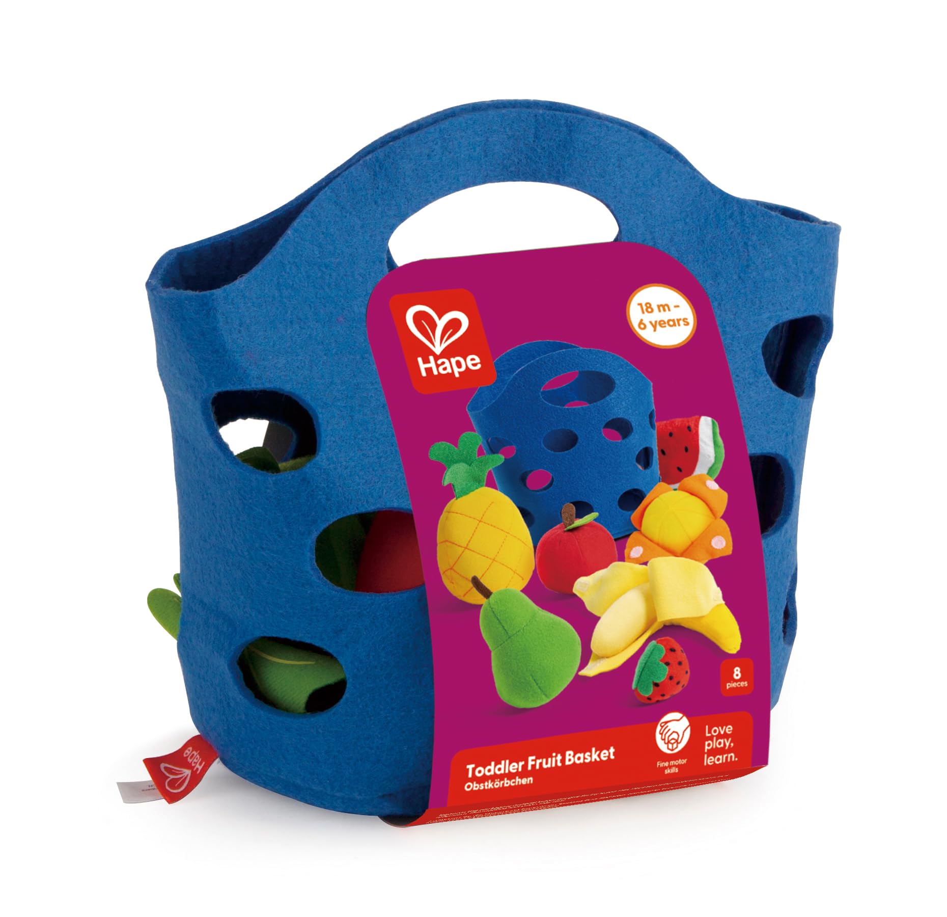 Hape E3169 Fruit Basket - Soft Food Accessories - Suitable for 18 months and up