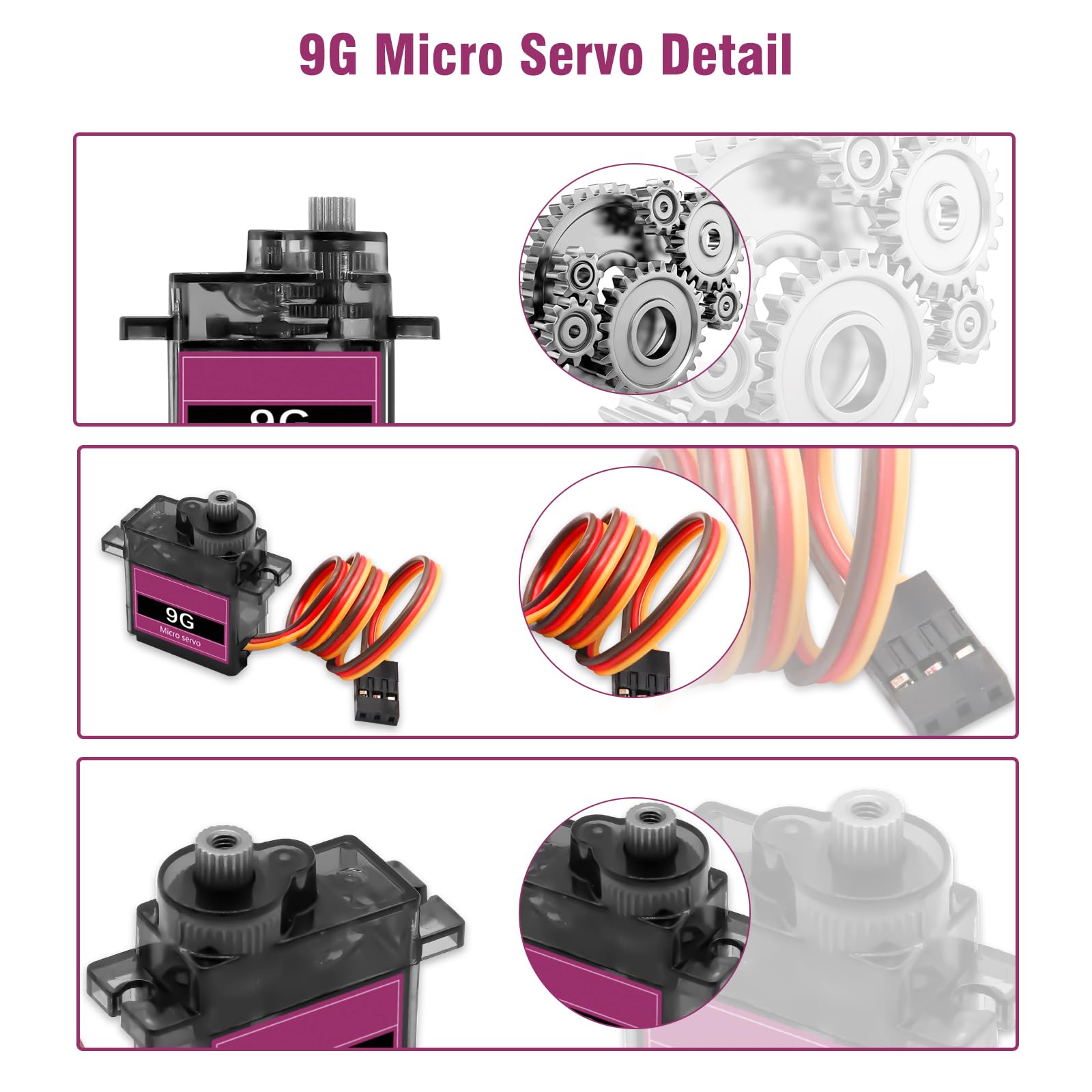 Servomotori Micro Binghe - 6 Pezzi Con Ingranaggi Metallici Per Arduino - Foto 3