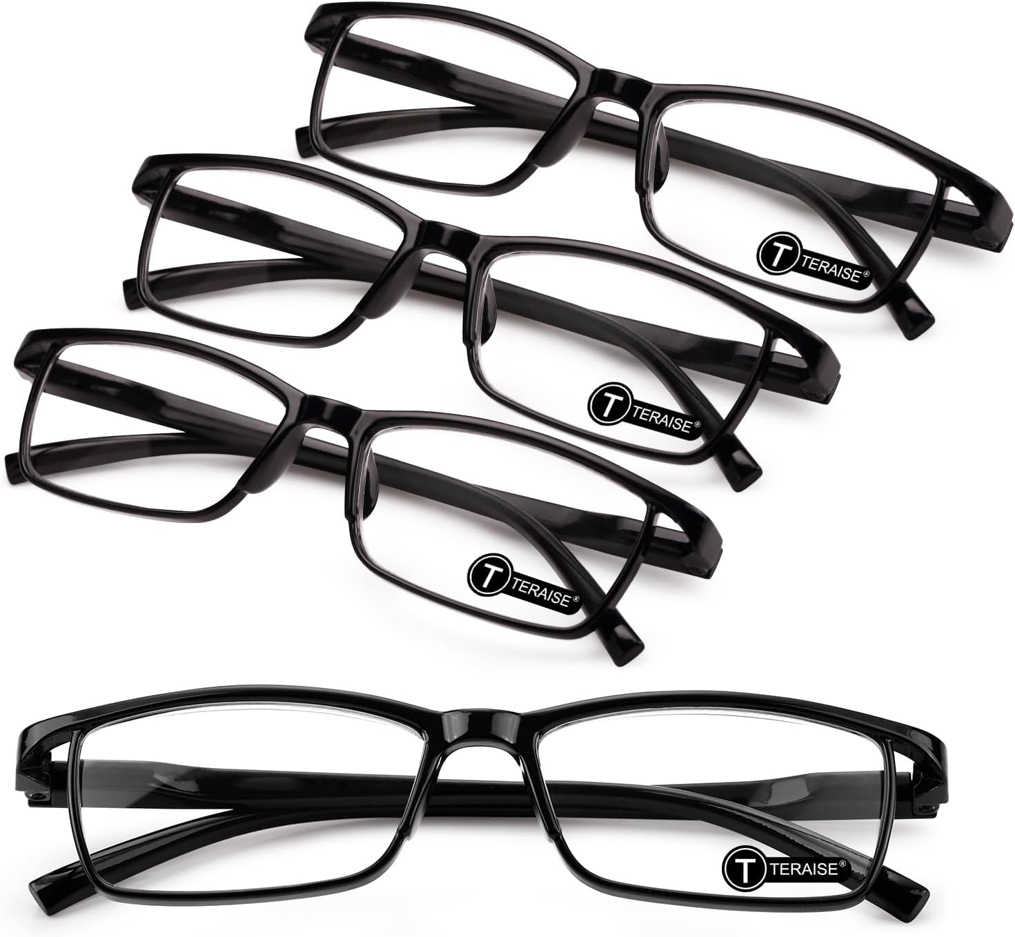 TERAISE Fashion Anti-blue light Reading Glasses Men Women Computer Reader Full Rim Black 1.75 x