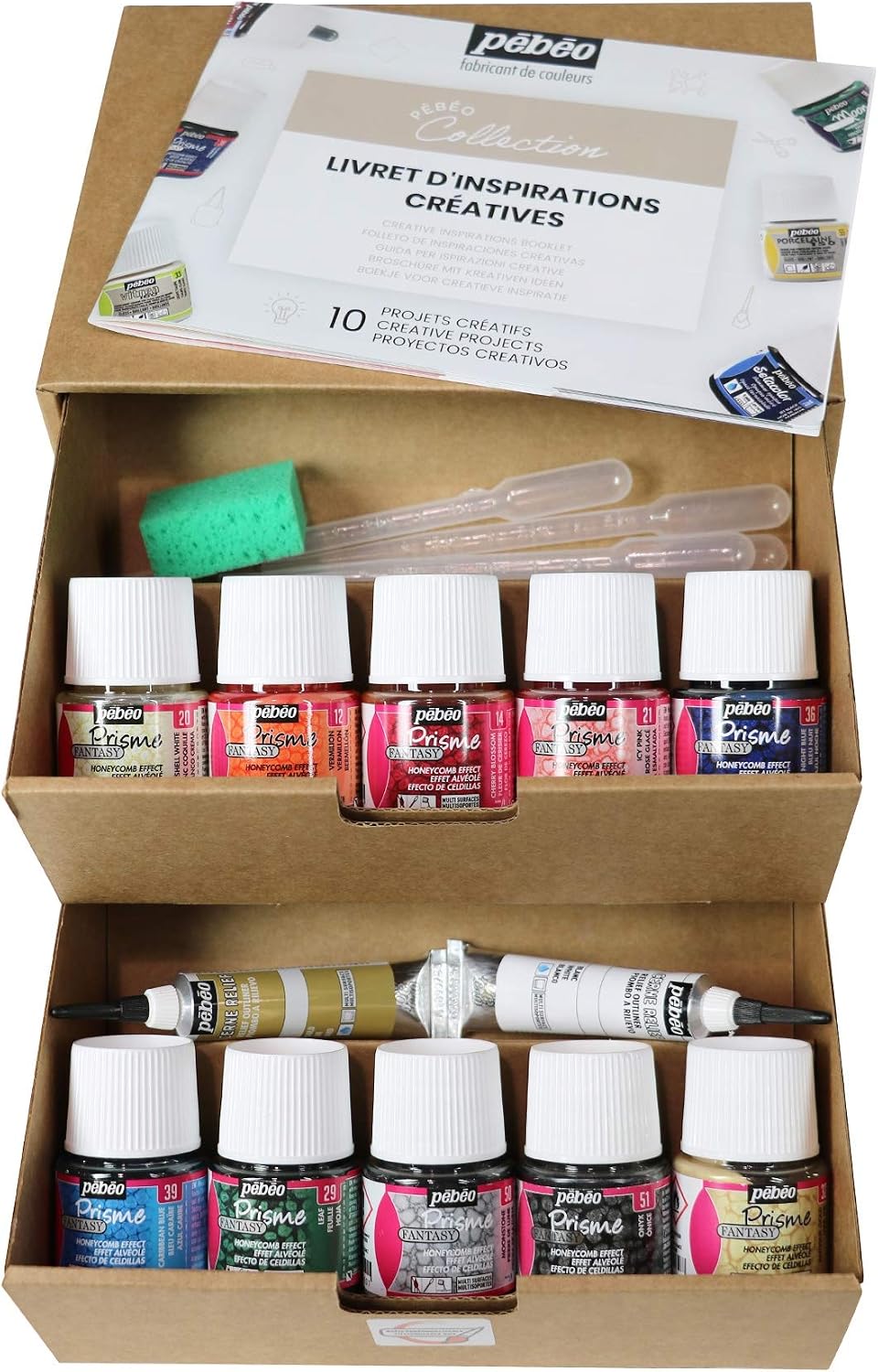 PEBEO 758431 Fantasy Prisme Collection Set, Assorted, 10X45ML