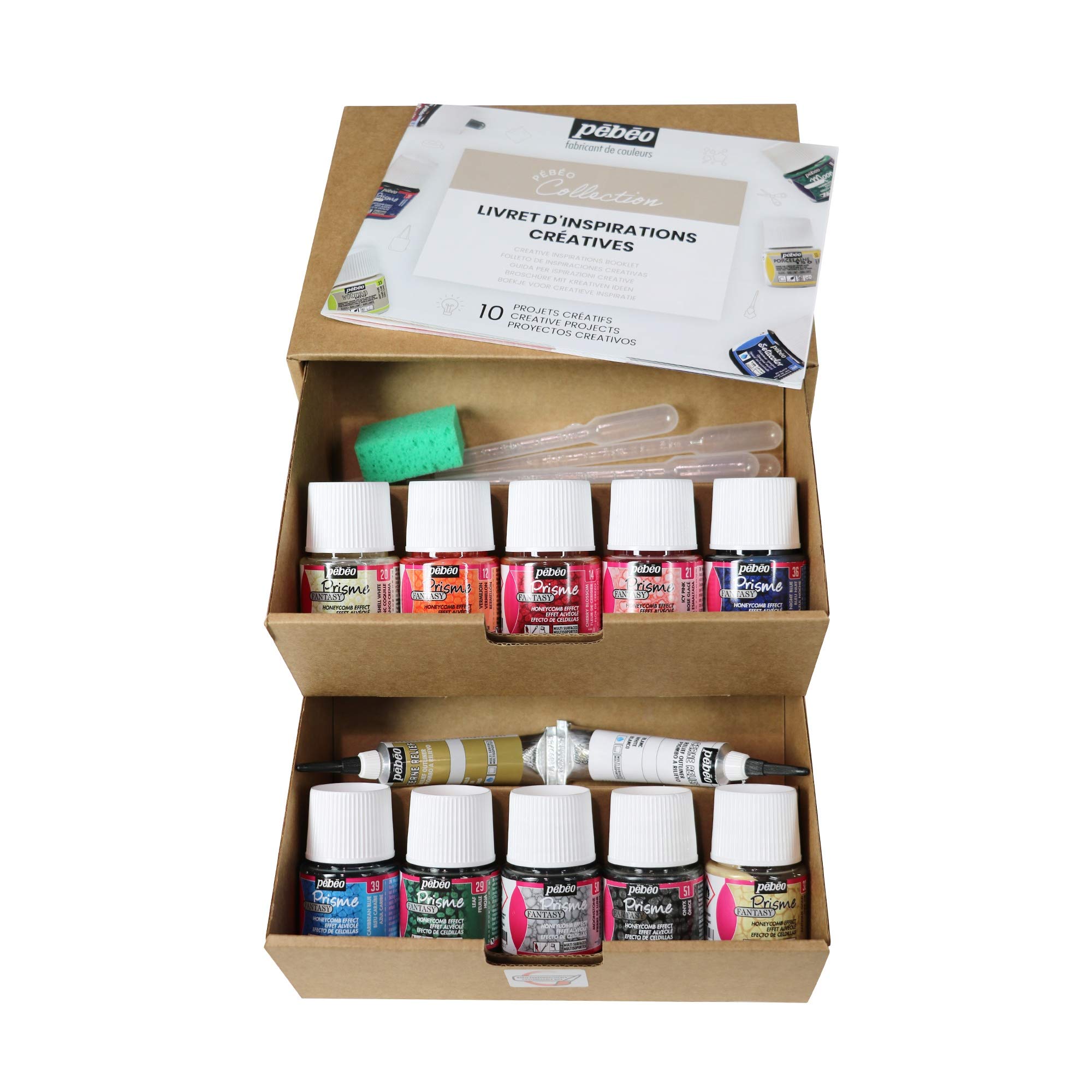 Pébéo Peinture, Coloris Assortis, 10 x 45 ml 758431