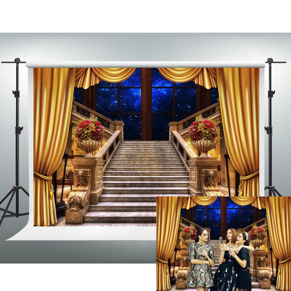 VIDMOT Palace Castle Backdrop for Party Decoration 10x7ft Princess Backdrop for Photo Photography Studio Set Props