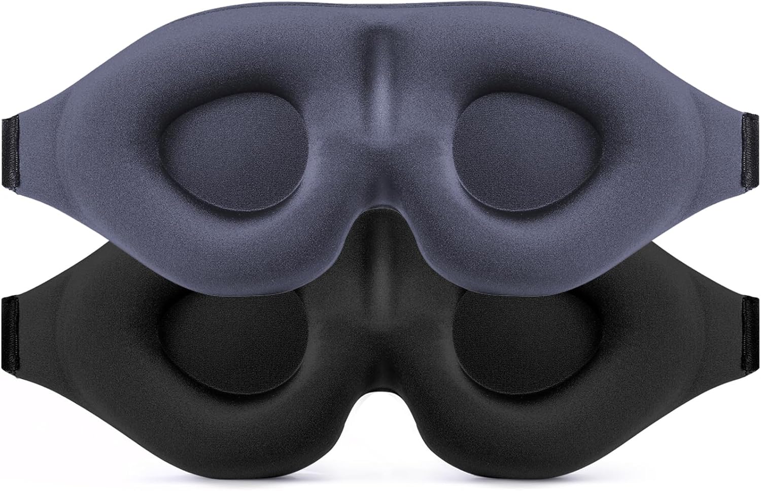 Sleep Mask (Black & Grey) for Men Women, Complete Light Blocking 3D Eye Mask for Sleeping Night Blindfold, Relaxing Zero Pressure Eye Cover