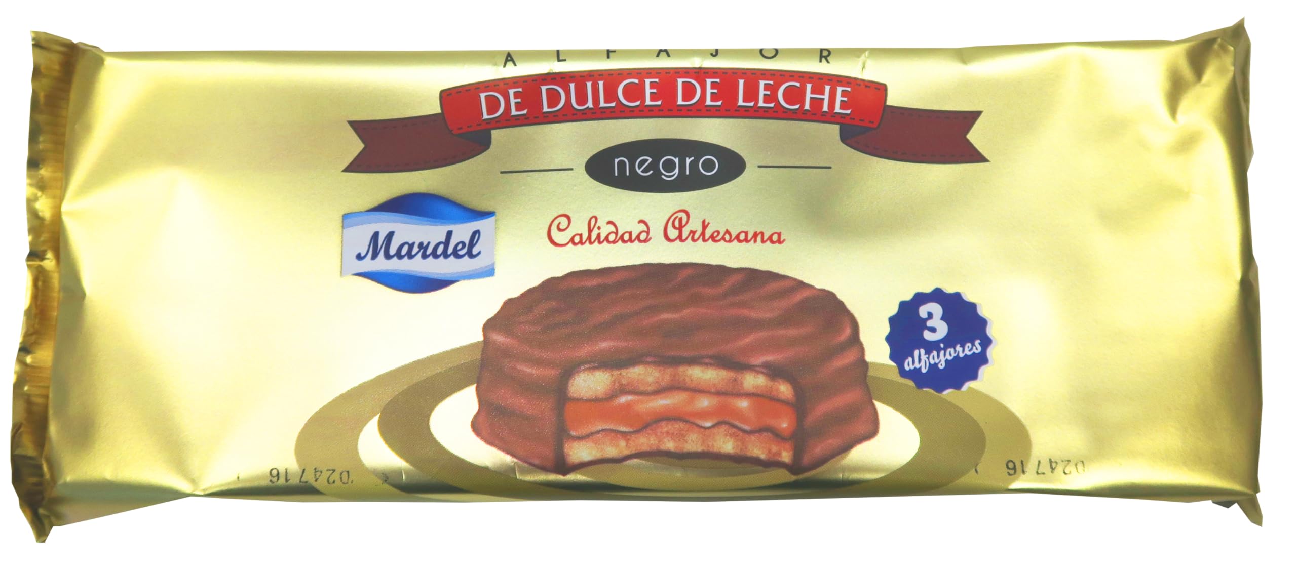 3 x Mardel Chocolate Alfajores (dulce de leche cookie sandwiches)