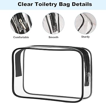 Travel Size Bottles for Toiletries 13 Pack 2oz TSA Approved Toiletry Bottles Leak Proof Travel Kit for Women Men TSA Clear Toiletry Bag Shampoo Lotion Skincare Cosmetic Container (Black)