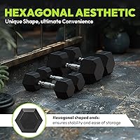 Vista 6 de Hex Weights Dumbbells Set with Rack, 100-550 lb Rubber Coated Dumbbell Sets with Storage, Free Hand Weight for Strength Training, Exercise, Fitness