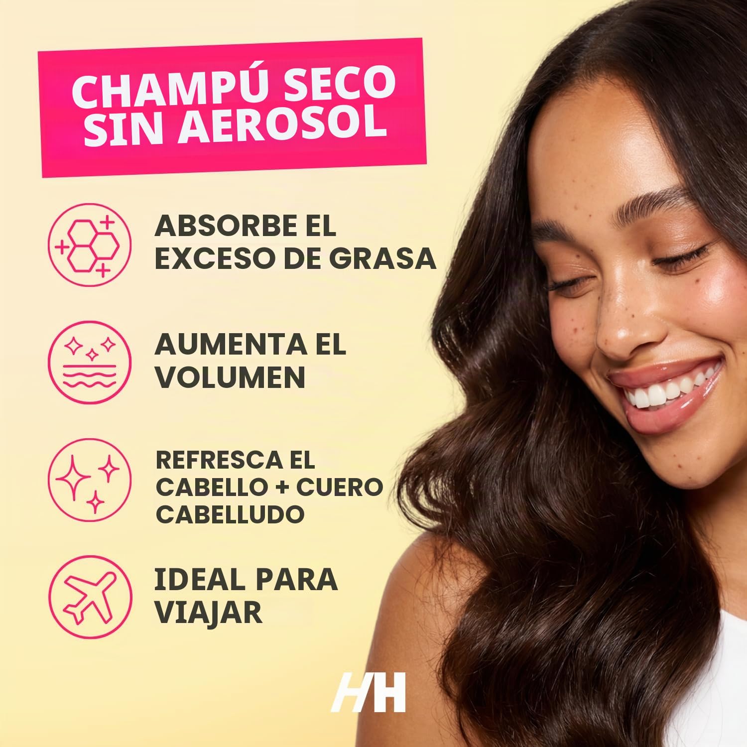 All Natural – Seco Champú – Drop Dead Gorgeous seco Champú en polvo para el pelo más oscuro Brunettes