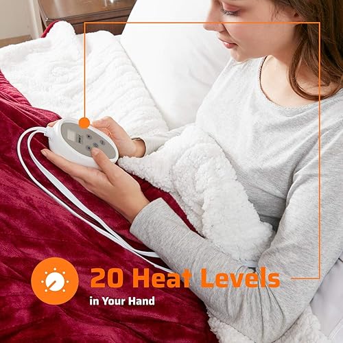 Miniatura 10 de Degrees of Comfort - Cobija con calefacción peluda y afelpada tipo sherpa